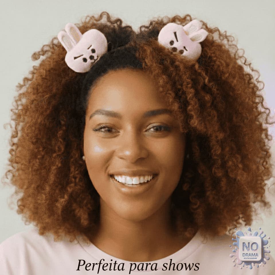 Tiara BT21 Pelúcia | Acessório BTS ARMY para Show e Festa | RJ Cooky Chimmy Koya