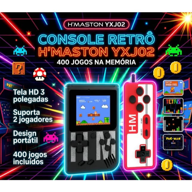 MINI VIDEO GAME 400 JOGOS EM 1