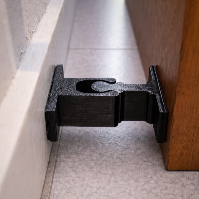 Trava Para Porta Sem Furar Dupla Face Anti - Batida Para Porta de Vidro e Madeira – Super Resistente