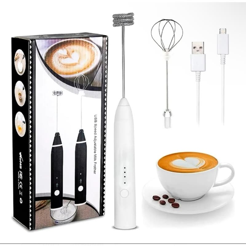 Mini Mixer Elétrico Misturador De Bebidas 2 Em 1 Portátil Mexedor De Ovos Whey Leite Café Shake Capuccino cores variadas