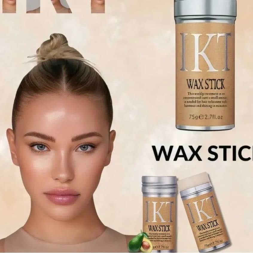 Bastão Cera para Cabelo Wax Stick Fixação 24h Controle de Frizz e Baby Hair