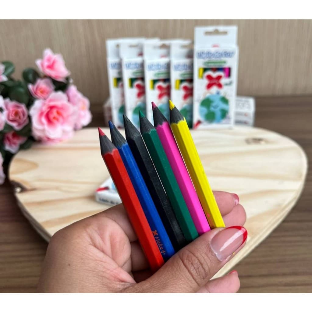 Lapis De Cor  Curto ECO 10 Caixnhas com 6 CORES Sort. Gatte Kids