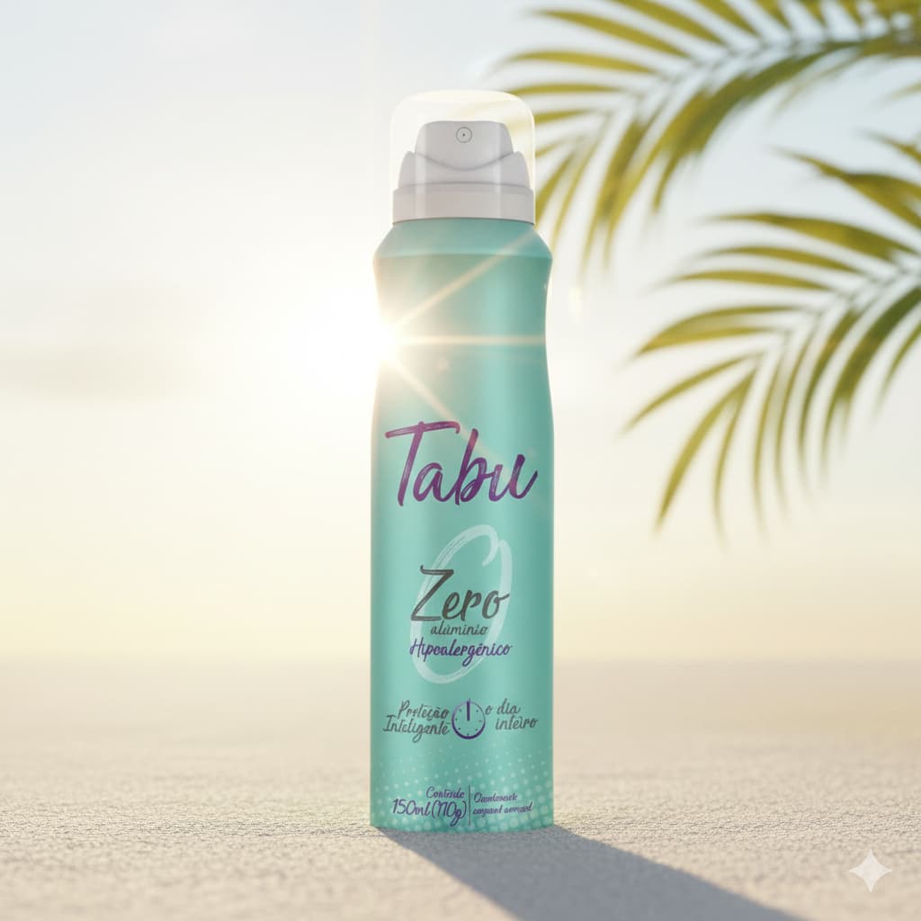 Desodorante Aerosol Tabu Zero Alumínio 150Ml