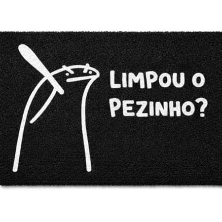 Tapete Porta de Entrada Limpou o Pezinho? Capacho Antiderrapante Lavável Interno/Externo