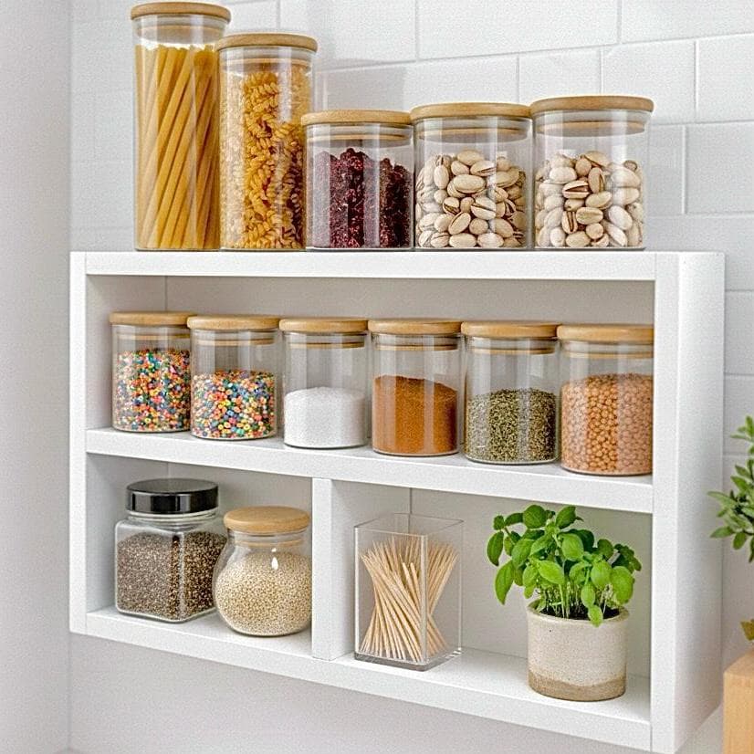 Nicho Para Cozinha Prateleira MDF Branco Decoração Casa Banheiro Quarto Sala Porta Suporte Invisível