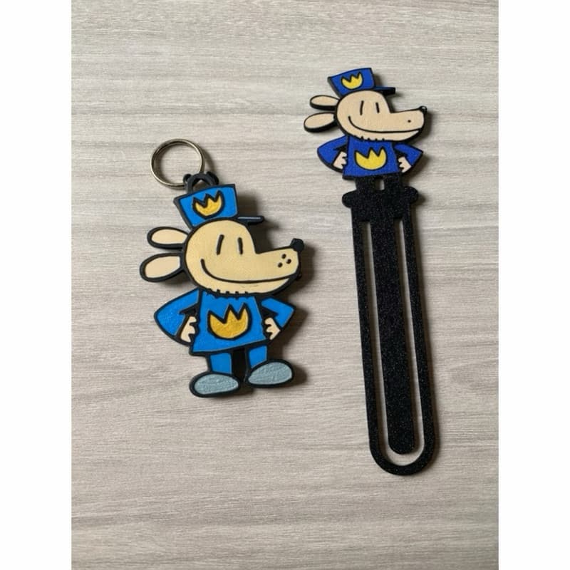 Marcador Página Caderno O HOMEM CAO DOG MAN Bookmark Chaveiro Personalizado Impressão 3D