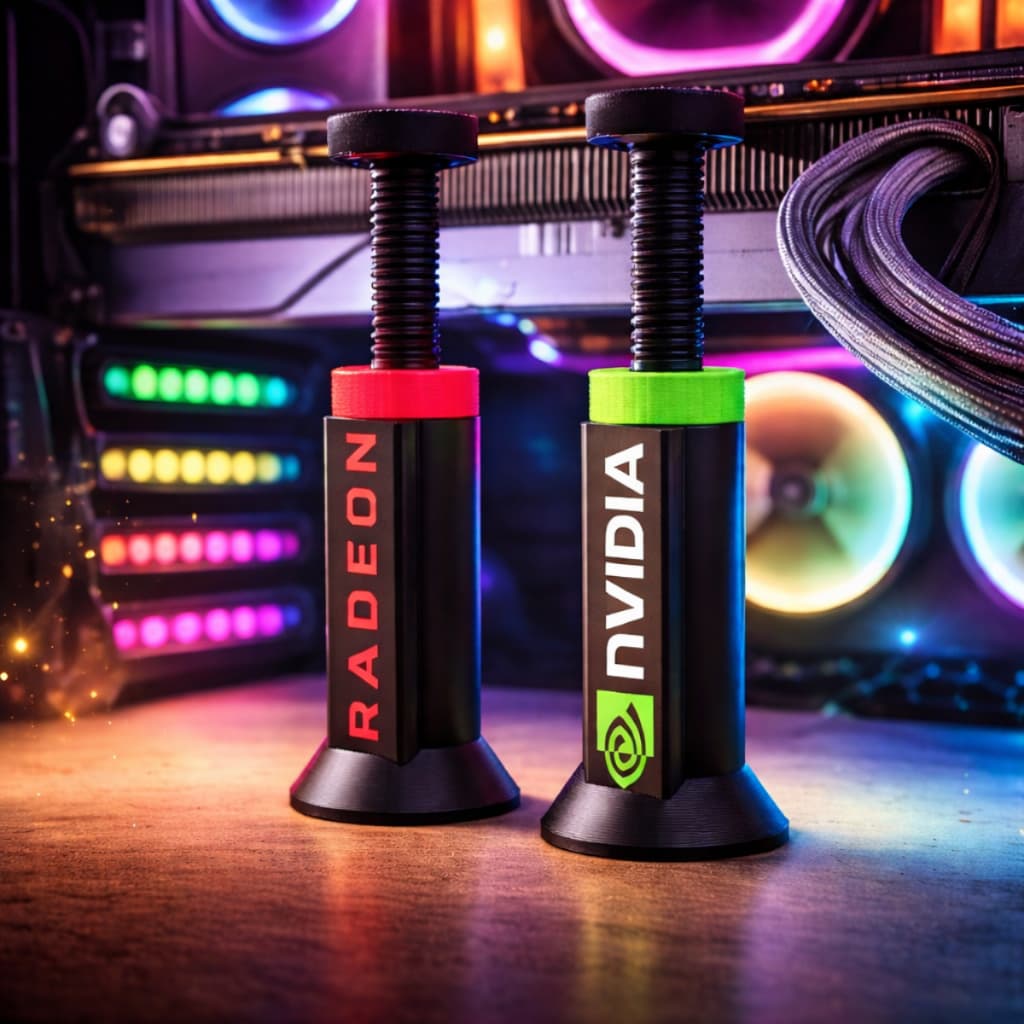 Suporte Ajustável Vertical Para Placa de Video Universal Para GPU Nvidia e Radeon Com Regulagem de Altura