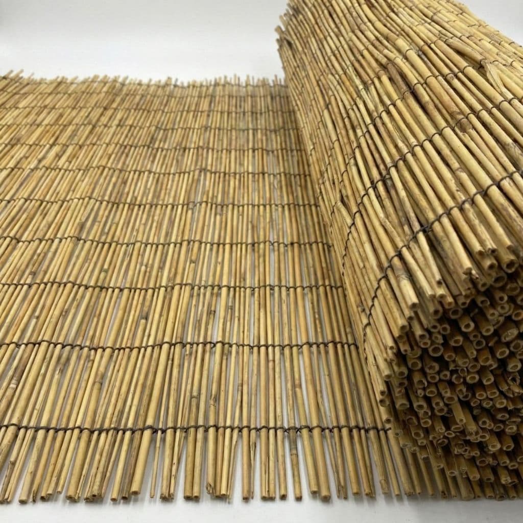 25M² Esteira de Bambu Pergolados Forro Natural Fácil Instalação 05 Rolos Cerca Vegano