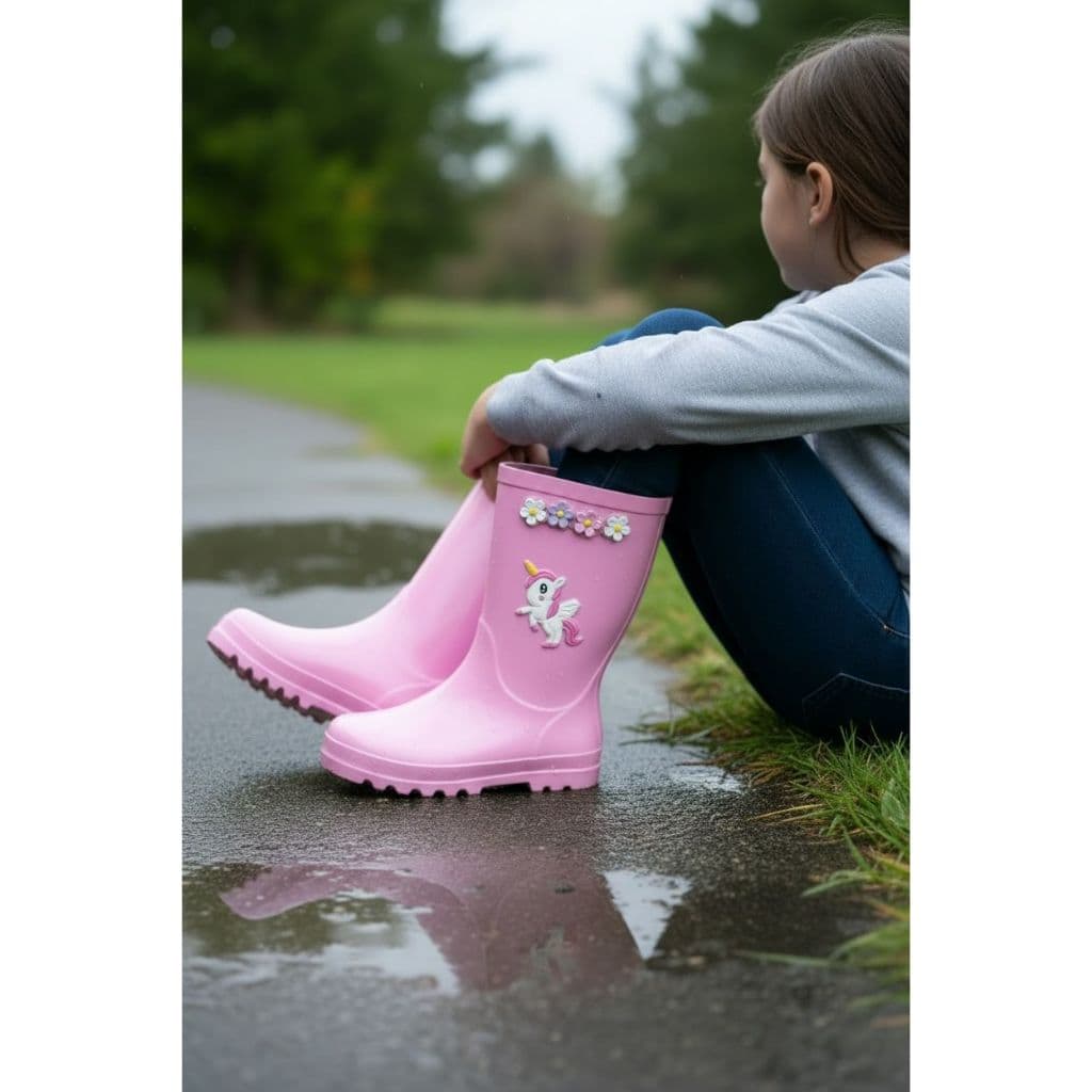 Bota Galocha Infantil Menina Impermeavel Feminino Inverno Leve e Confortavel