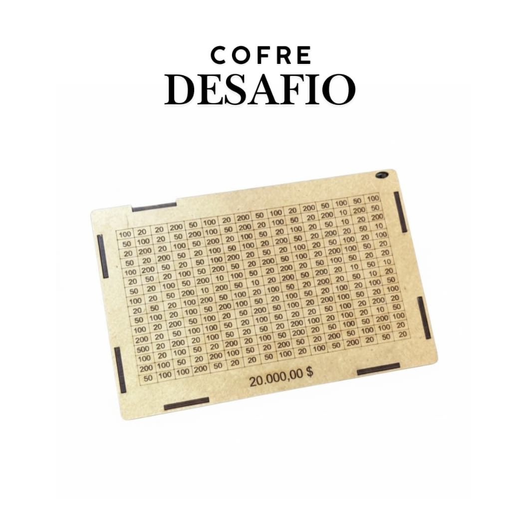 Cofrinho Meta Financeira 5k 10k 20k Educação Financeira em MDF