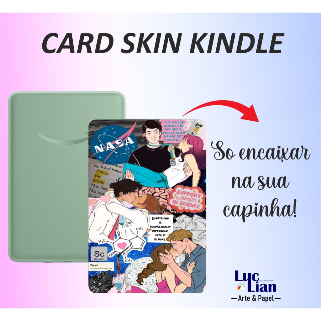 Card Skin para Kindle Holográfico - AliVerso, A hipótese do Amor e outros
