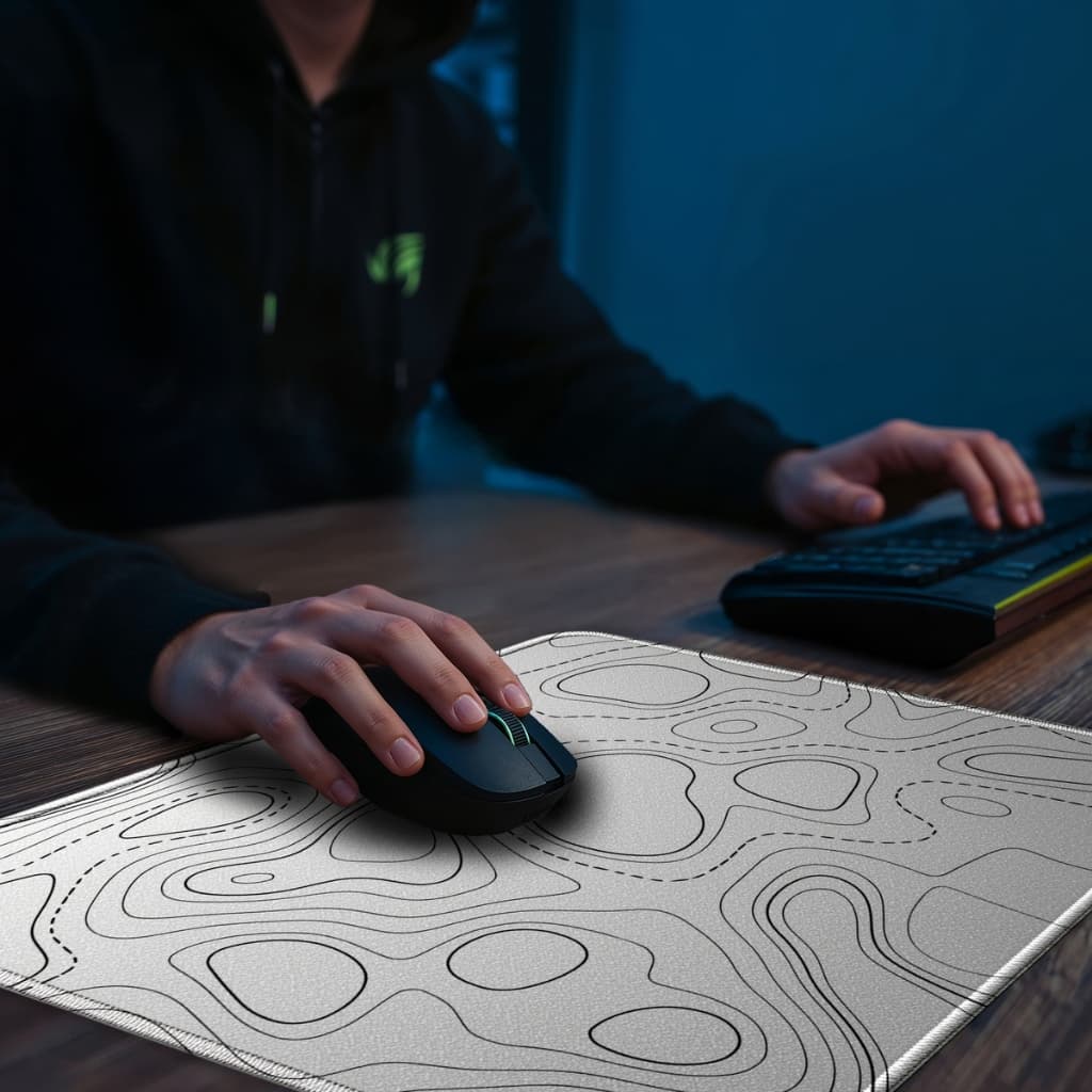 Mouse Pad Gamer Emborrachado Tamanho Especial 40x40cm Tema Abstrato