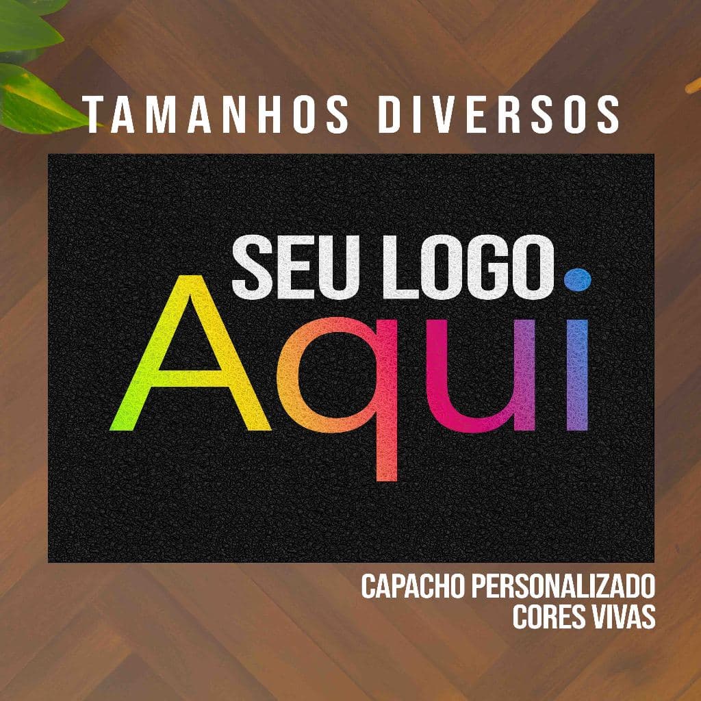 Tapete Capacho Personalizado Logo Estampa Antiderrapante Empresa Loja Casa Porta Estabelecimento