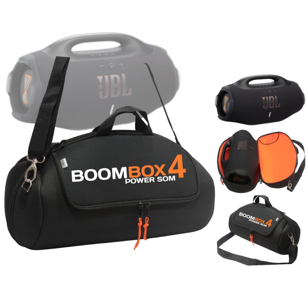 Case Estojo Bolsa Mala Para - Nova Boombox 4 - Com Bolso Nova