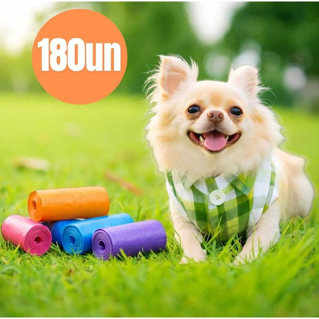 Kit Refil de Saquinhos de Lixo Pet (12 Rolinhos): Para Cão, Gato e Coco