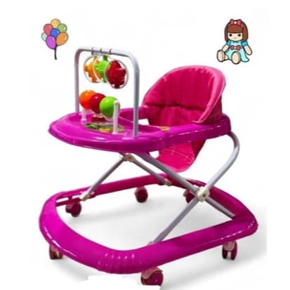 Andador de Bebê Rosa Musical Rodas de Silicone + Interatividade + Envio para Todo Brasil