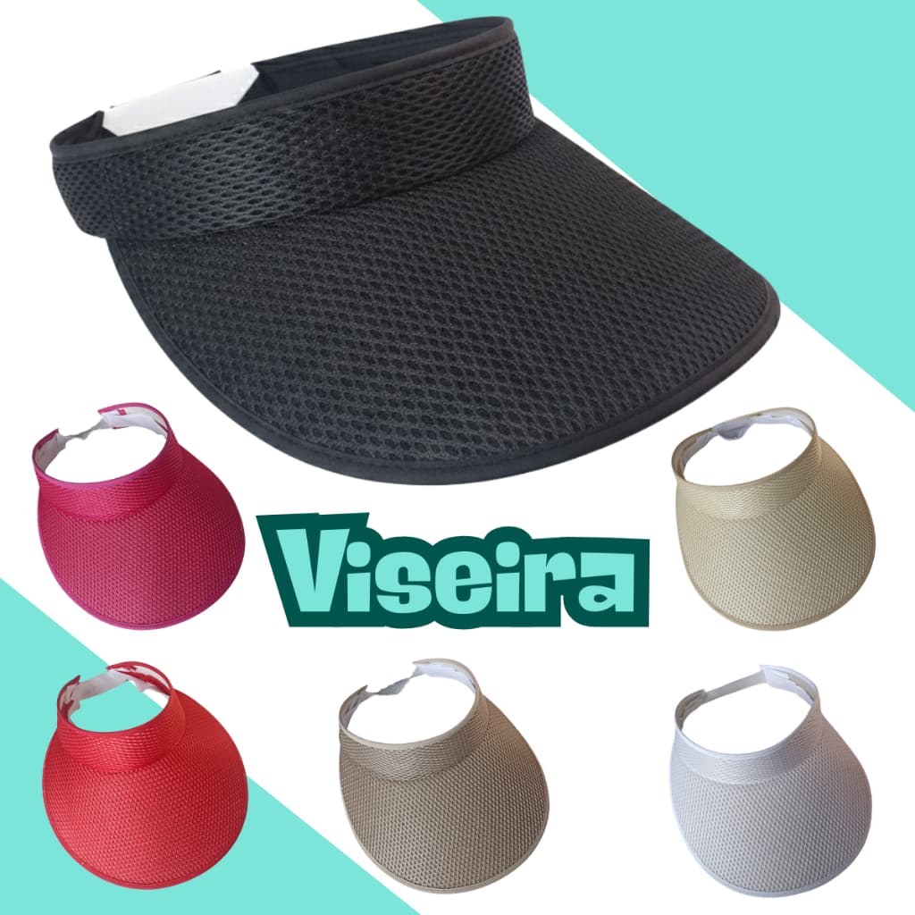 Viseira Feminina Aba Grande Proteção Solar Verão Moda Praia Proteção Rosto Sol