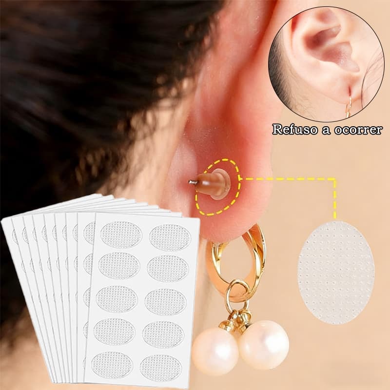 300 Adesivo Protetor Orelha Rasgada Brincos Pesado Alongamento Lobes Esticado Remendo Sustentação