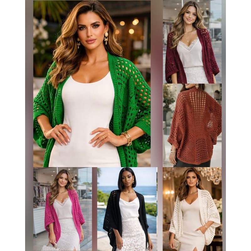 Kimono Feminino Tricô Fio Modal | NOVAS CORES | Tamanho Único Até 48