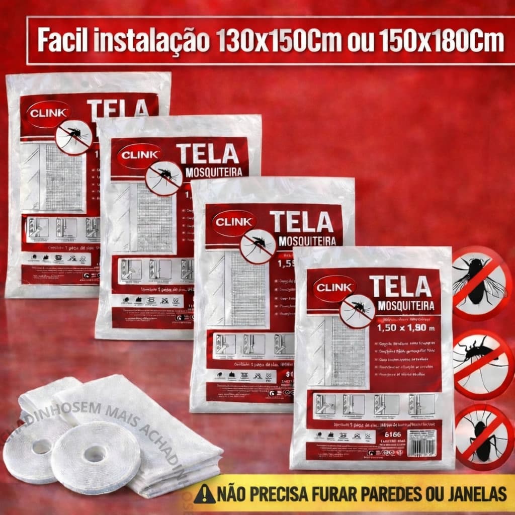 Tela Mosquiteiro Janela Contra Inseto 150x180 130x150 Velcro Adesivo Anti Inseto Mosquito Barata