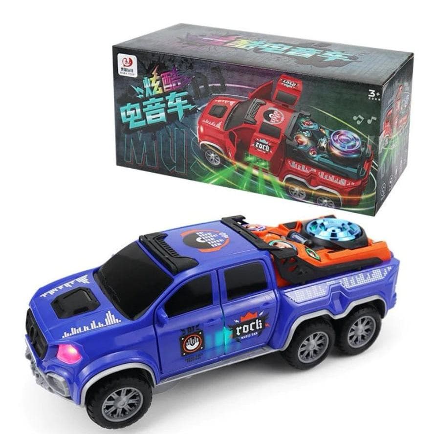 Carrinho de Som Caminhonete Hilux Paredão com Luzes 360º, Brinquedo Infantil, Som e Luz para Crianças, Veículo RC