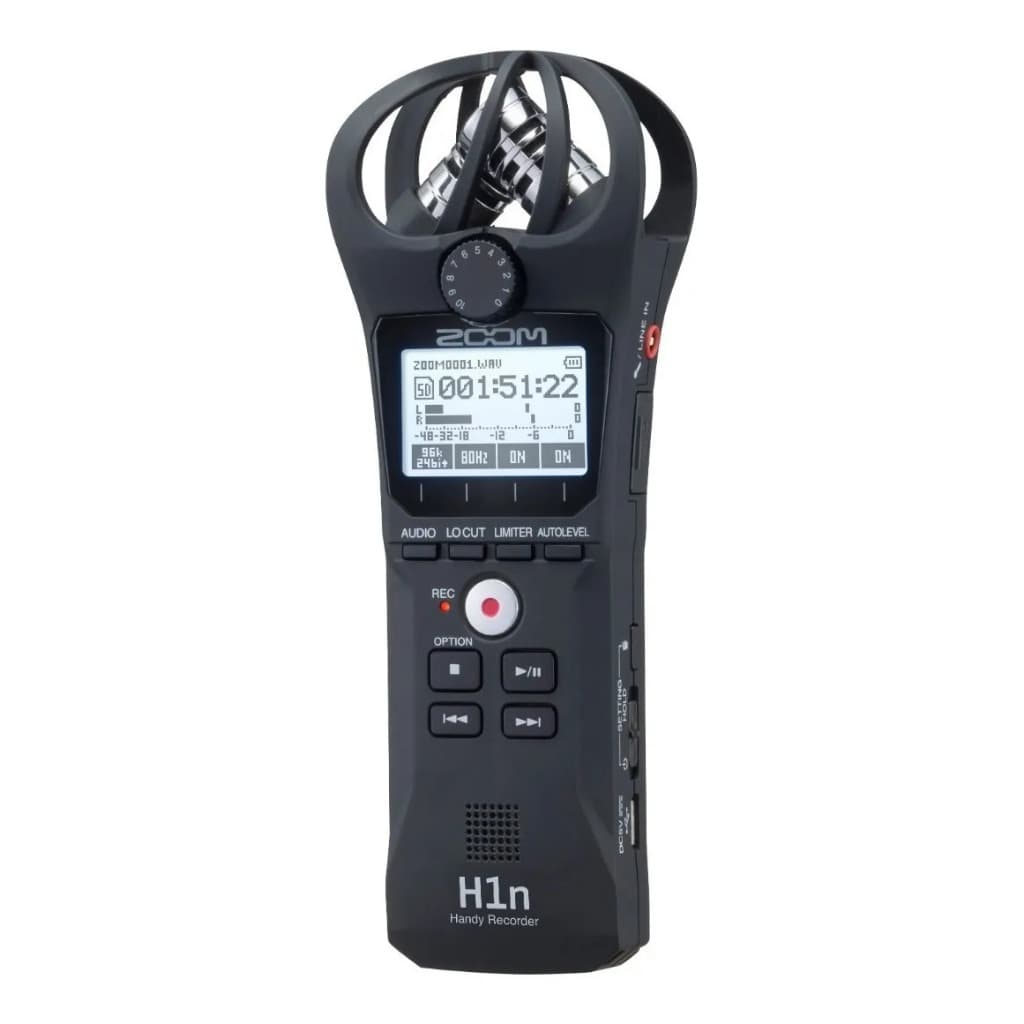 Gravador Digital De Áudio Zoom H1n Handy Recorder Black