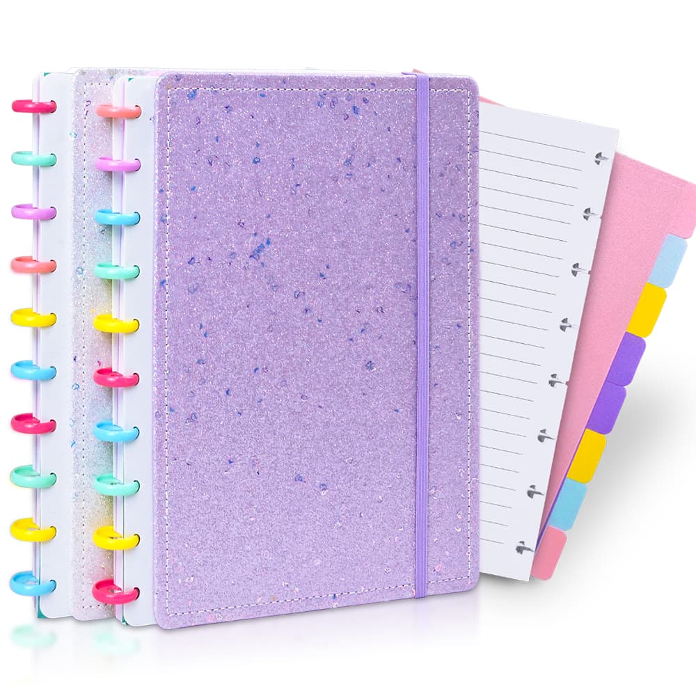 Caderno de Discos Inteligentes B5/A4 com Divisória/Planner/Calendário Personalizado Refilável Capa Dura