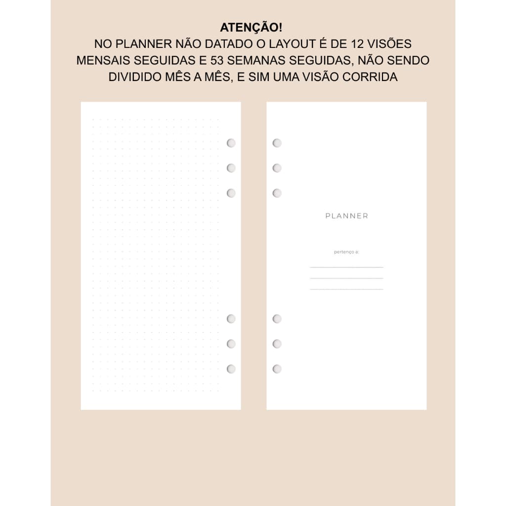 Planner Personal/A6 - Não datado