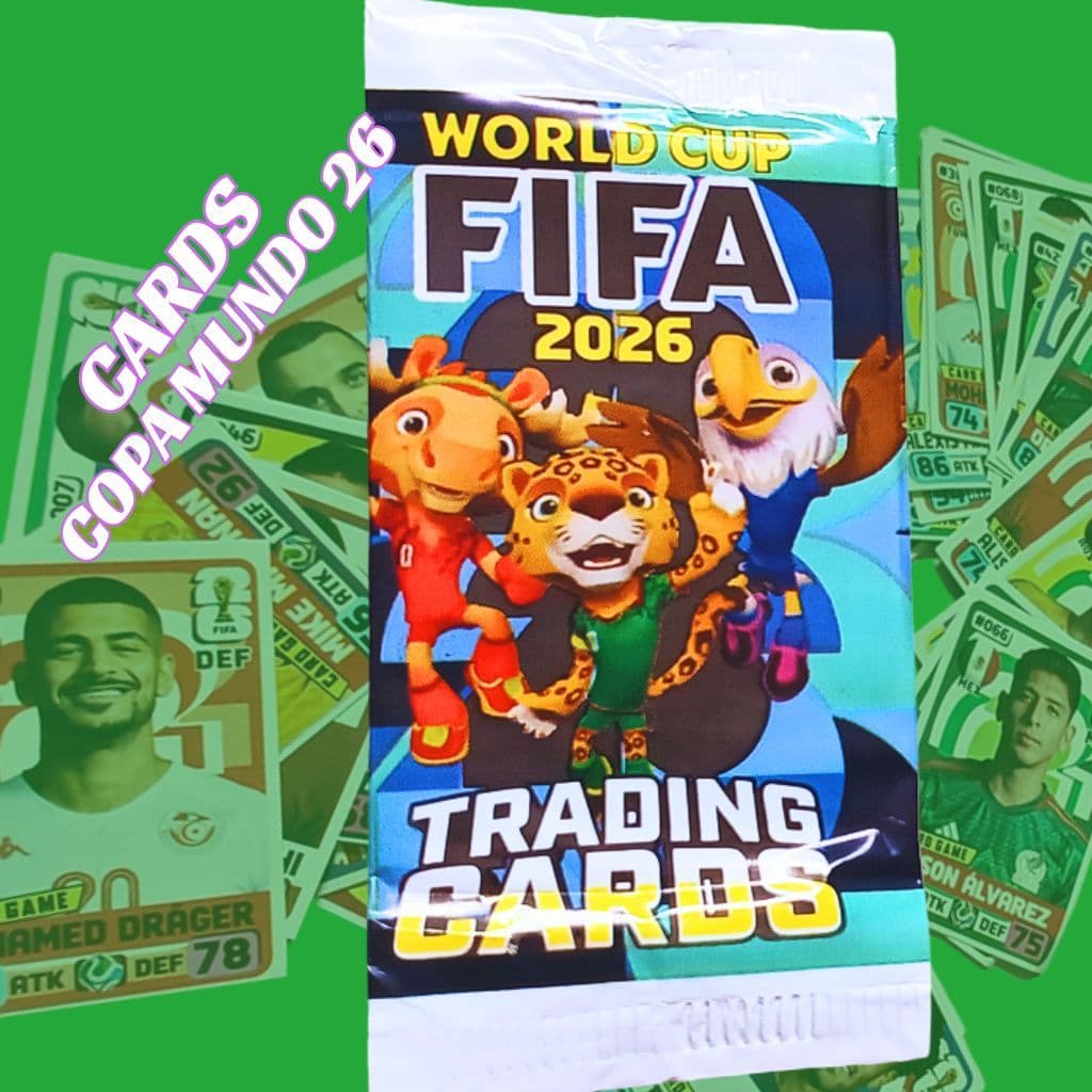 kit 200 cards da Copa = 50 pacotinhos com 4