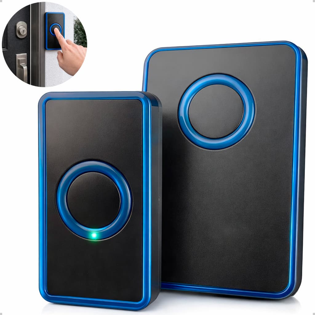 Campainha Sem Fio Wireless Bivolt Longo Alcance 150m Ajuste de Volume