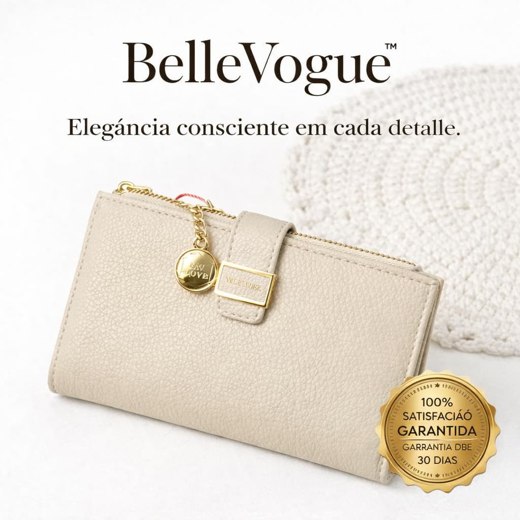 Carteira Feminina BelleVogue Couro Ecológico Luxo Premium Elegante