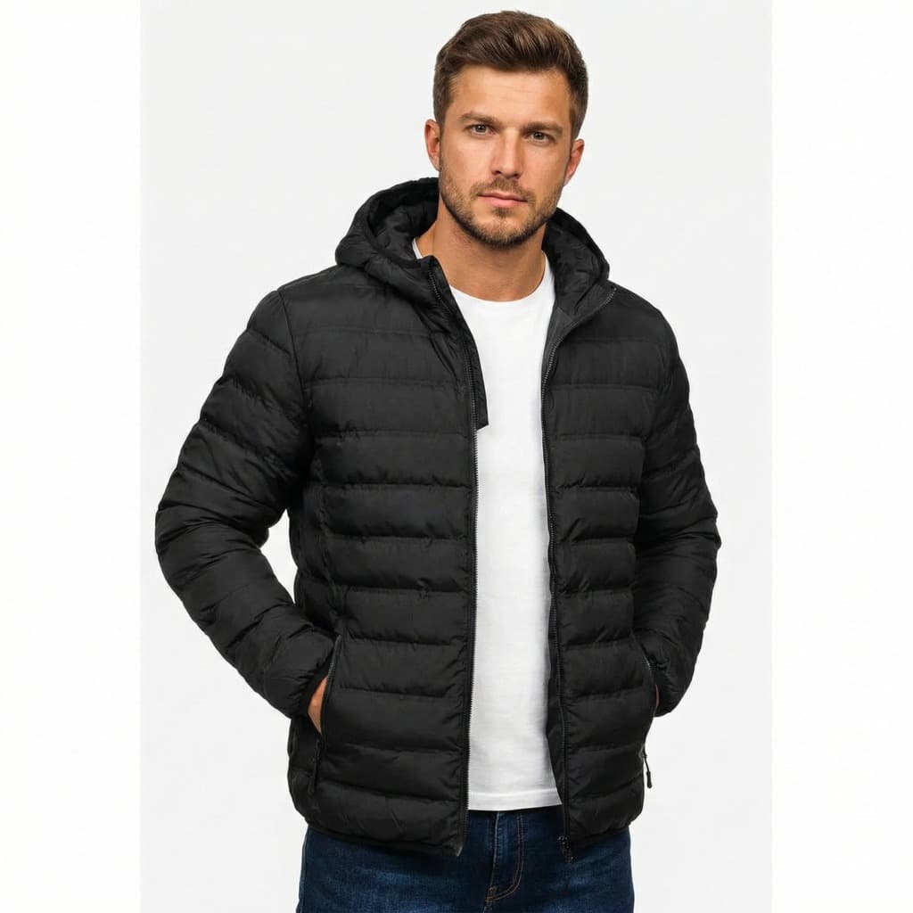 Jaqueta Puffer Bobojaco Corta Vento e Impermeável com Capuz Removível - Inverno