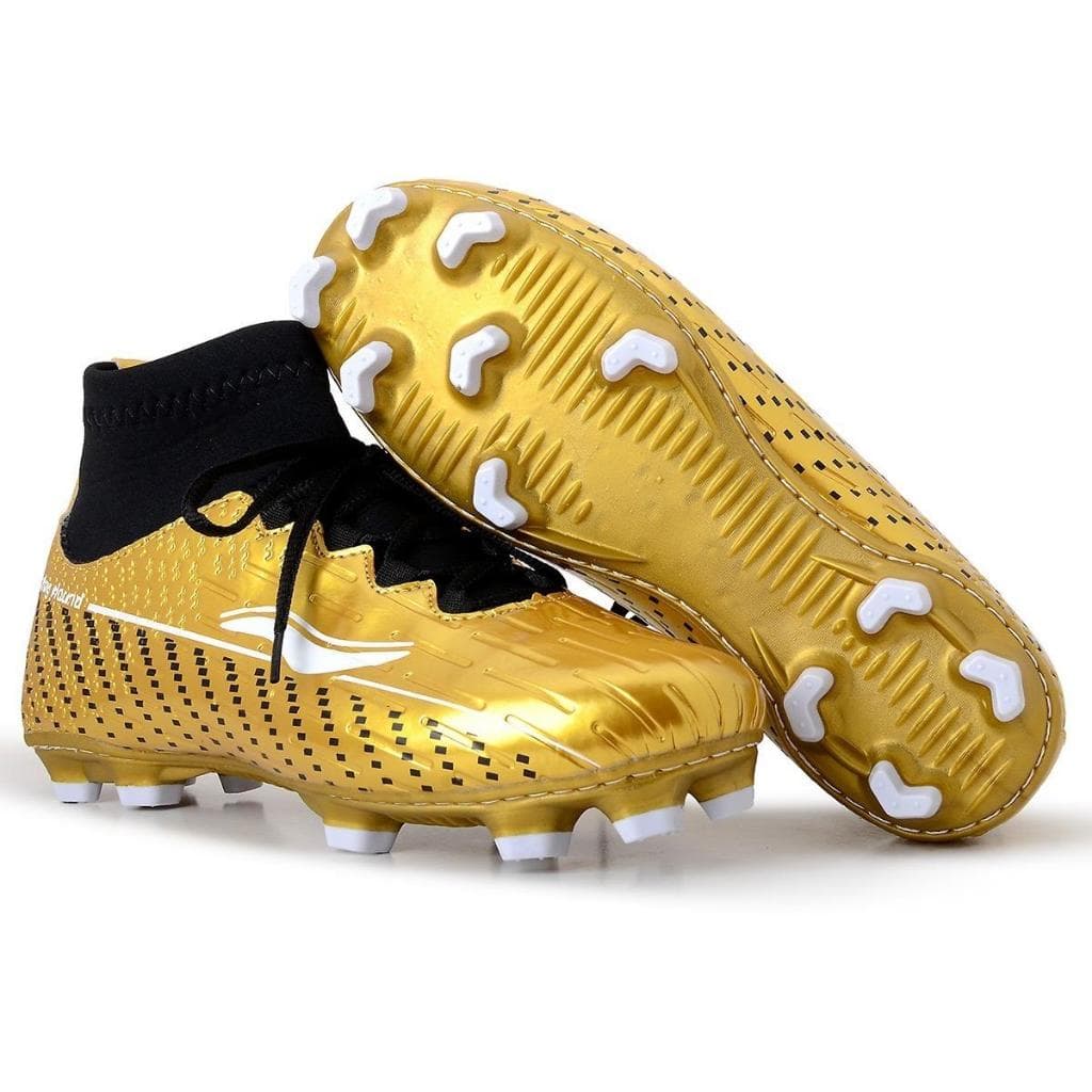 Chuteira de Campo Original Sporting Hound Masculina Trava Cravo  Colada e Costurada Botinha Cano Alto Meinha