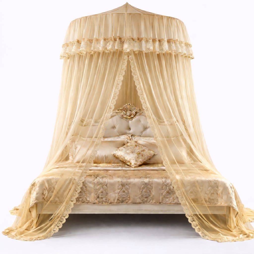 Mosquiteiro Indiano de Teto Casal Gigante Box/queen/king Com Abertura Lateral 14 Metros