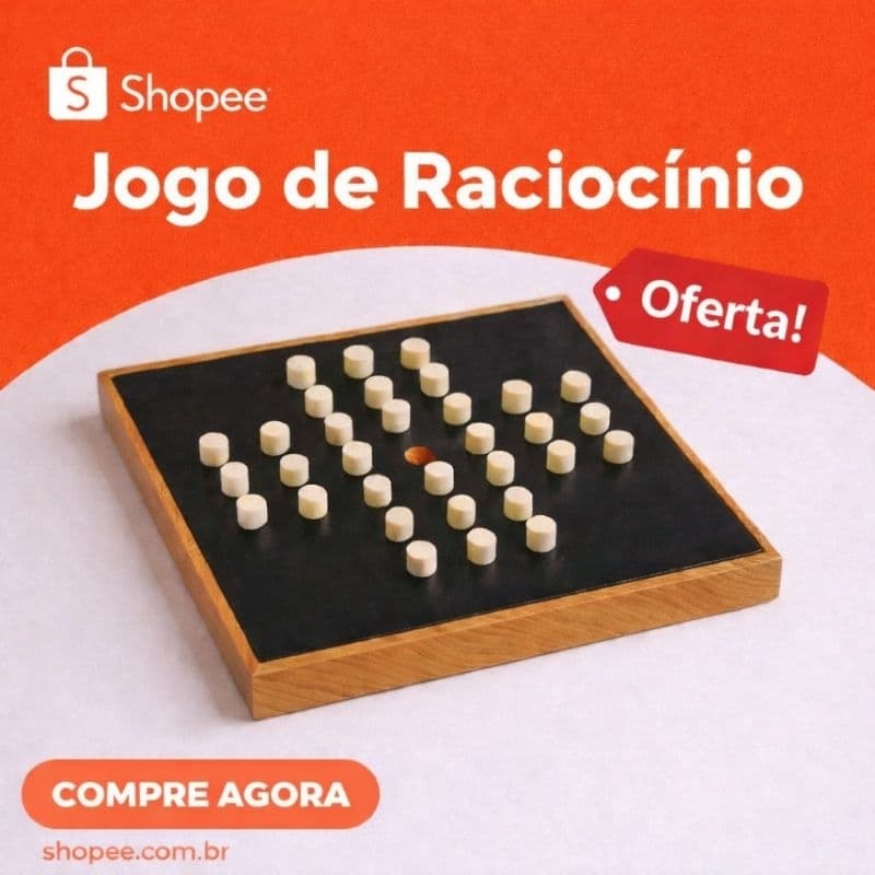JOGO RESTA 1 -MDF-  TABULEIRO EDUCATIVO ESTRATÉGIA E LÓGICA 15x15 CM