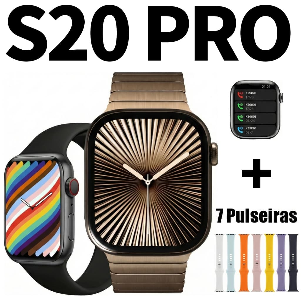 2026 Novo Watch S20 PRO Max Relógio 10 Smart Watch Homens BT Chamada Sempre Em Exibição Temperatura