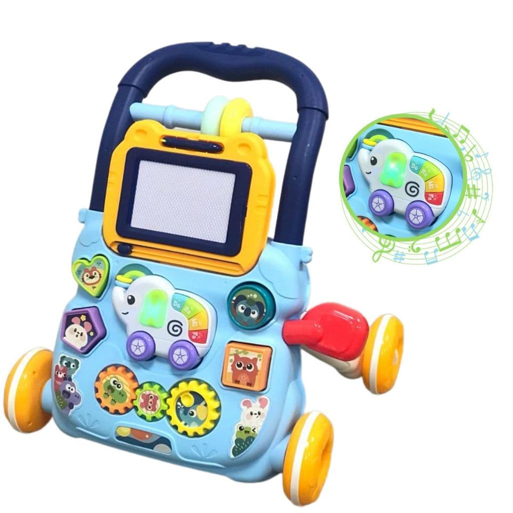 Andador Empurrador Azul Importway Didático Atividades Musica