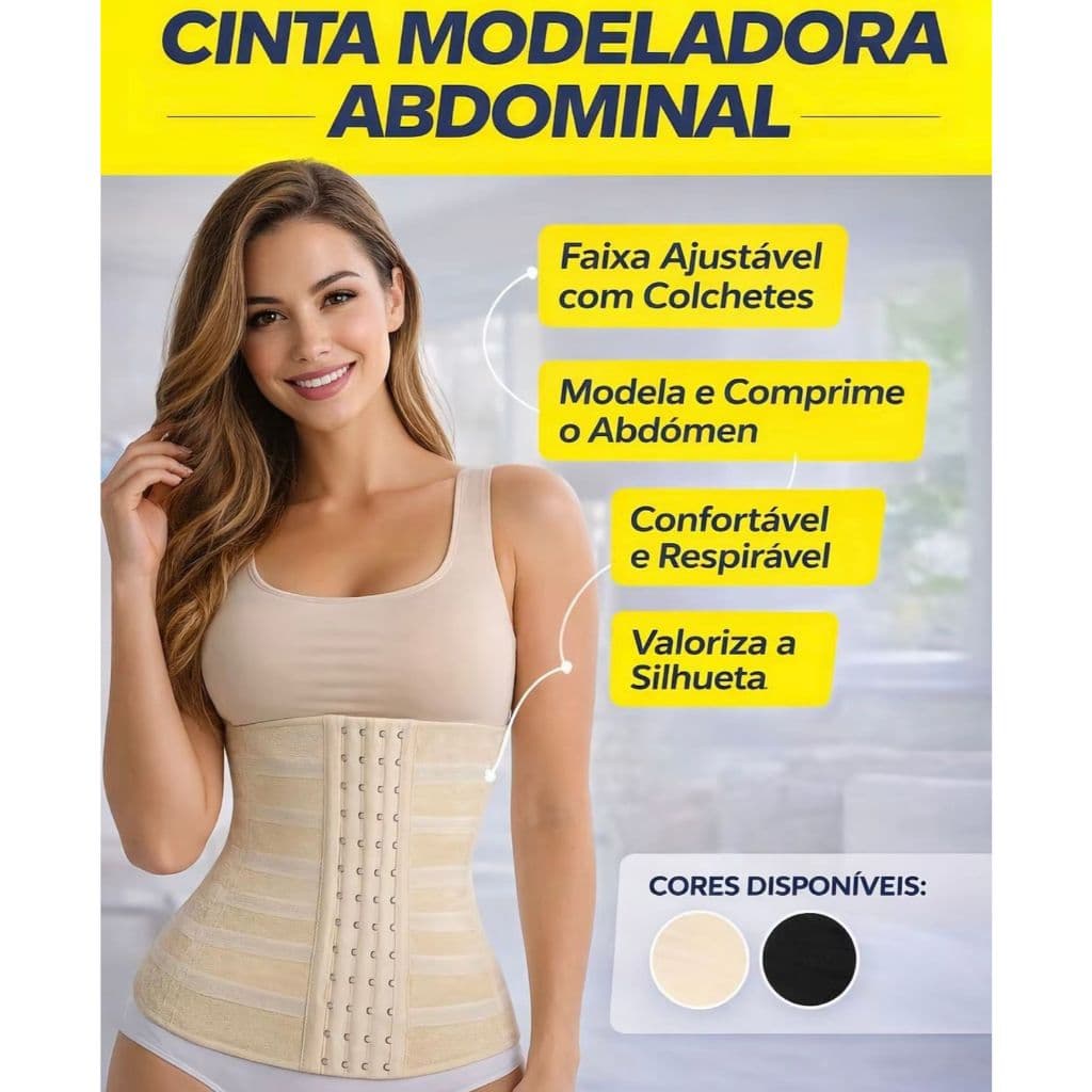 PROMOÇÃO Cinta Elastique Feminina Modeladora Redutor Afina Cintura Mulher Fitness Abdominal