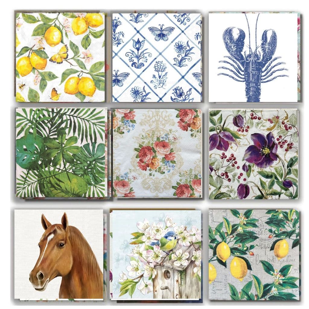 Guardanapo para Decoupage Kit c/4 Folhas Iguais - Escolha o Modelo