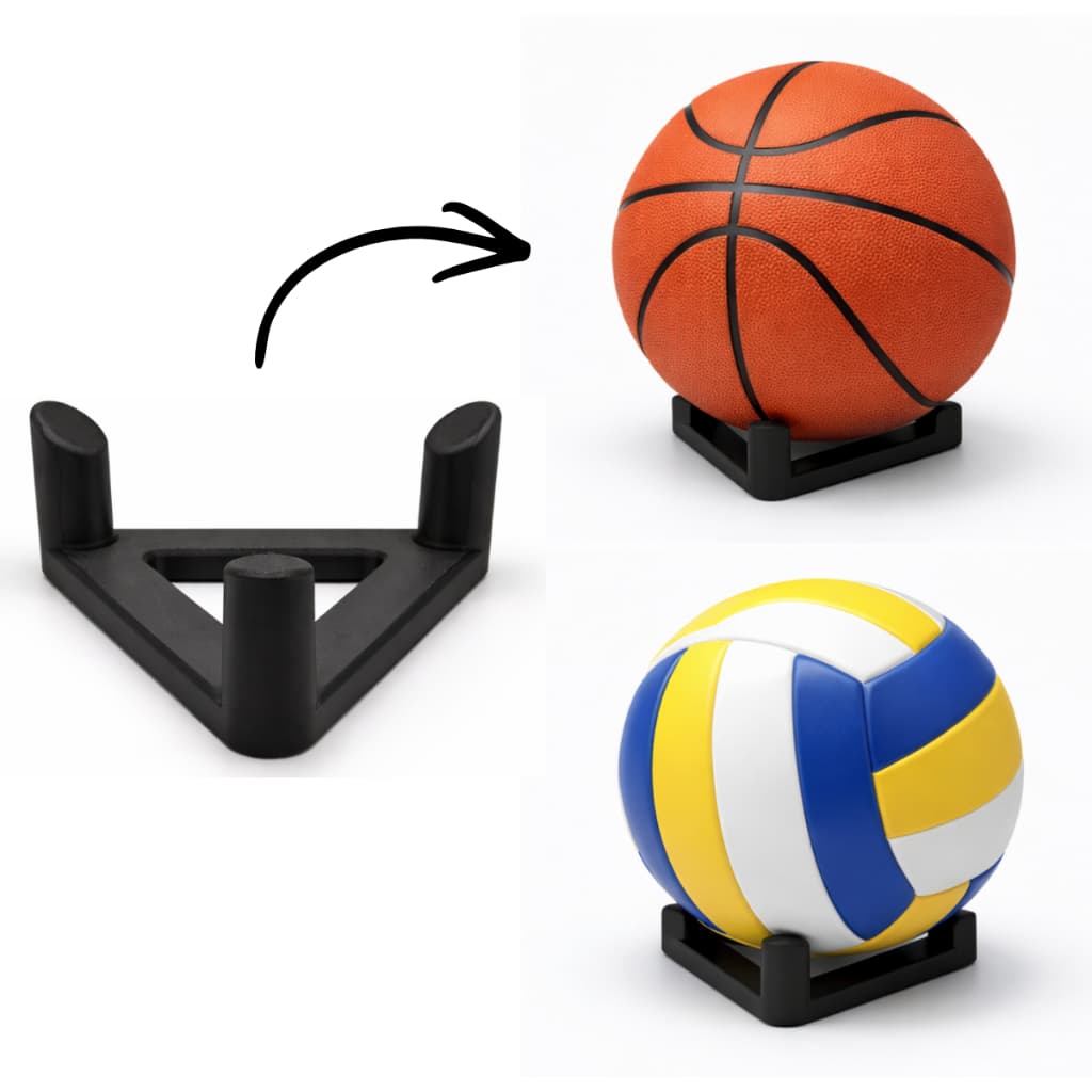 Suporte para Bola Stand Expositor para Futebol Basquete e Vôlei Bola Universal Suporte Exposição