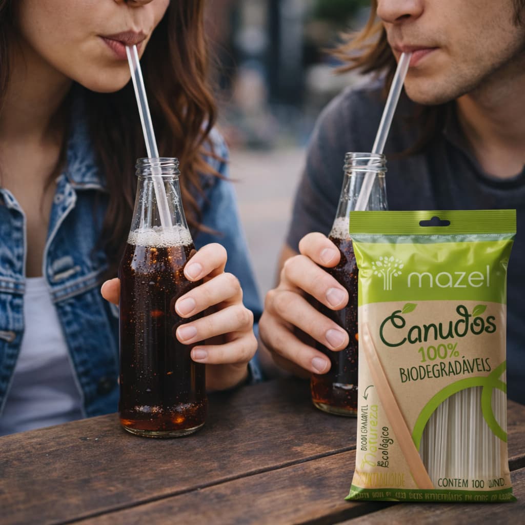 Canudo Plástico Transparente Tradicional 100 Unidades Refrigerante Festa Bebidas