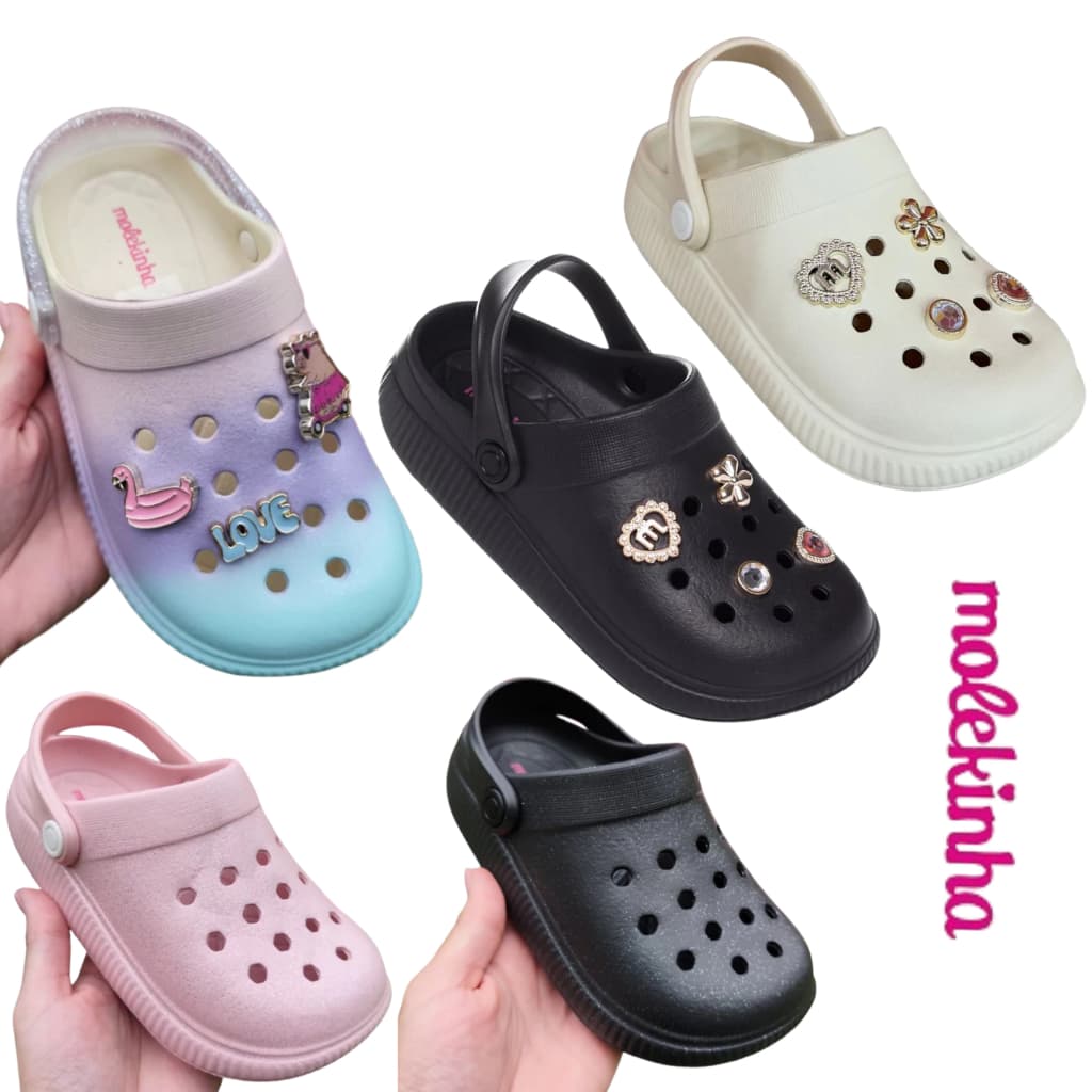 Sandália Molekinha Infantil Juvenil – Macia, Estilosa e Super Confortável