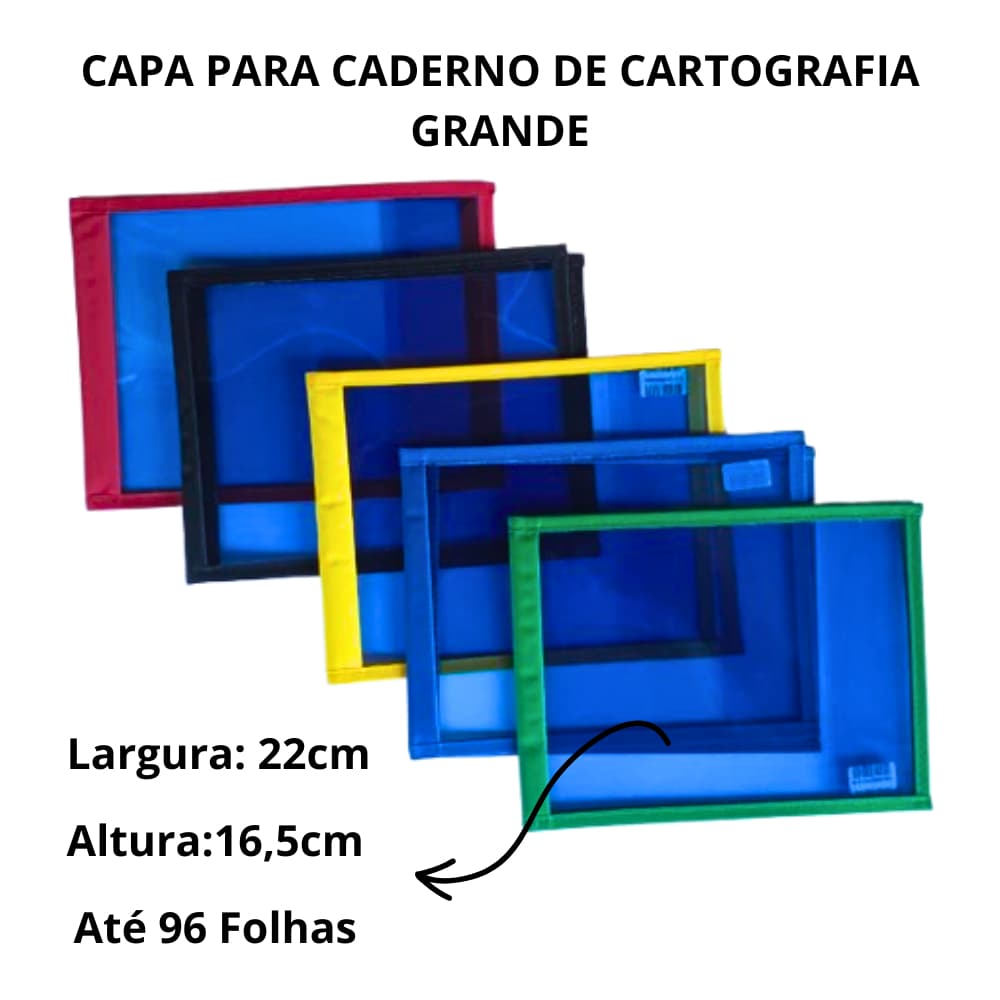 Capa Para Caderno de Cartografia (Desenho) Grande - 48 e 96 Folhas