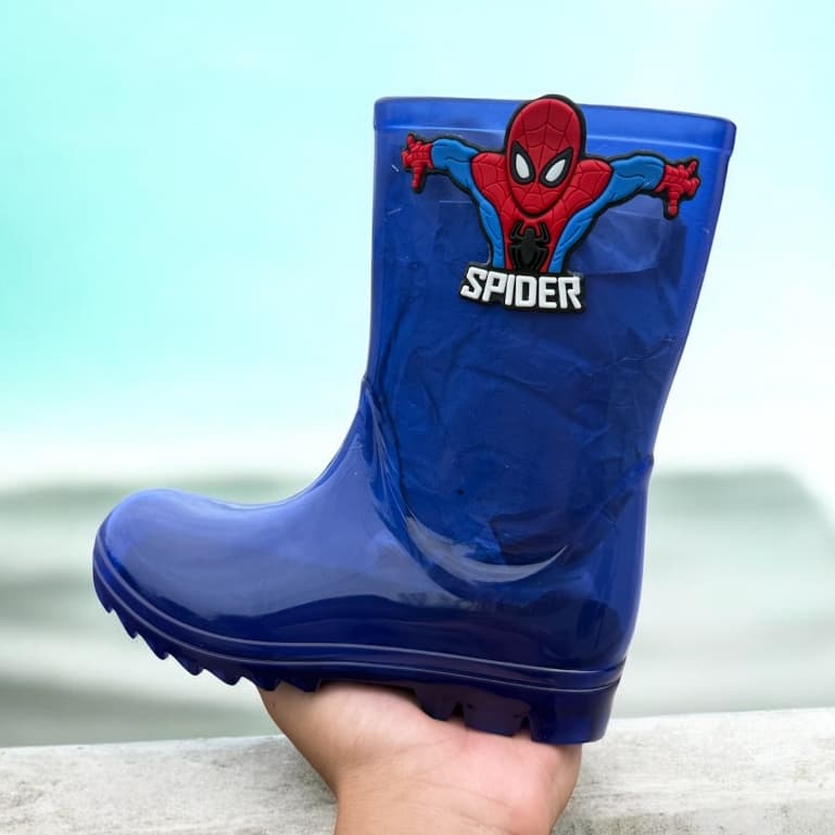 Bota Infantil Menino Galocha Impermeável Cano Alto - Spider, Confortável e Segura