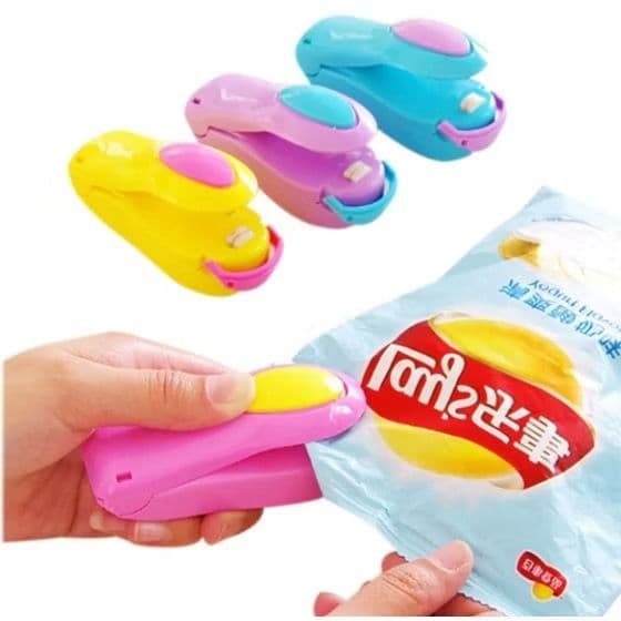 Mini Seladora Clipe Mini Selador De Plástico Lacrar Embalagens ENVIO IMEDIATO