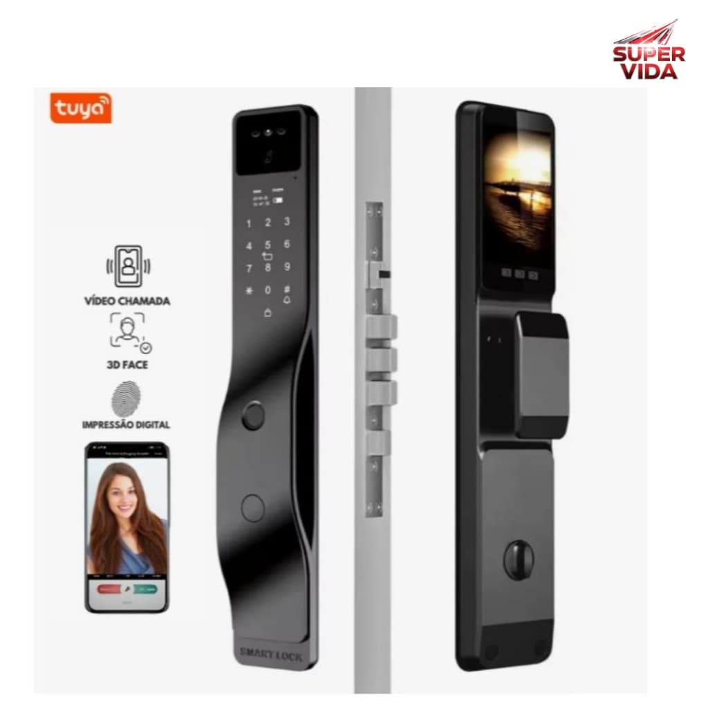 Fechadura Inteligente AITEK ALPHA-211 - Reconhecimento Facial e App Tuya