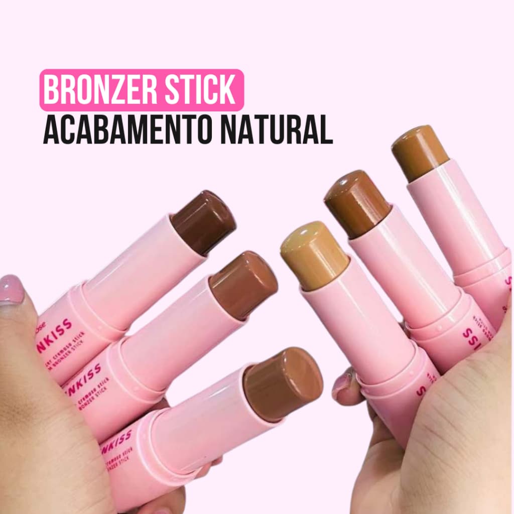 Ruby Rose Bronzer Stick Sunkiss Bastão Cremoso Contorno Facial Linha Rosa HBM200