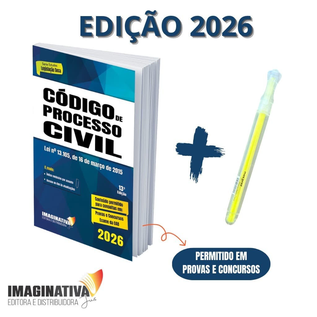 Código de Processo Civil 2026 + marca texto