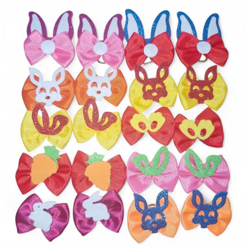 Kit Laços Pet Pascoa Laço Banho e Tosa  para Cães e Gatos