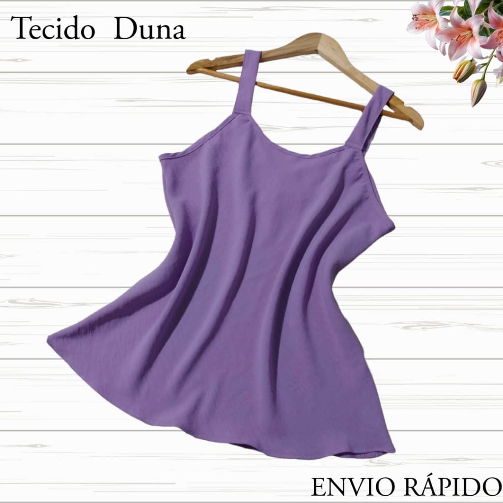Blusa Feminina Duna Regata Lisa Decote Trabalhado Leve Moda Verão Tendência